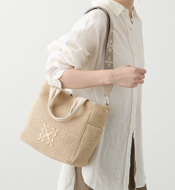  「ナイロンラフィア2WAYトートバッグ」|トートバッグ|