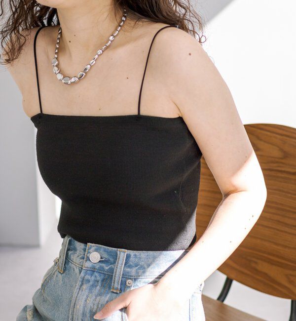  「【万能インナー/嬉しい6色展開】パット付きショートキャミソール2」|キャミソール|