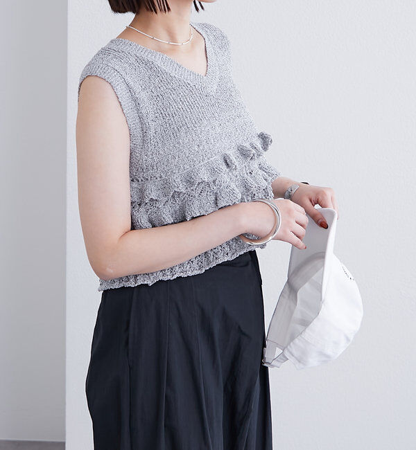  「フリルニットベスト」|ニット・セーター|