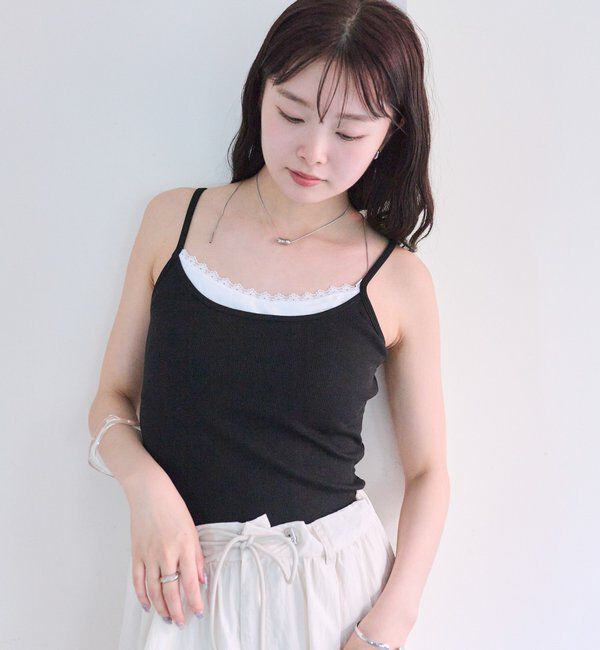  「パット付きレイヤードキャミソール」|キャミソール|