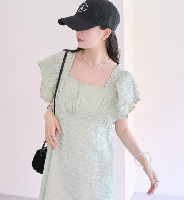  「シャーリングスクエアワンピース」|ワンピース|