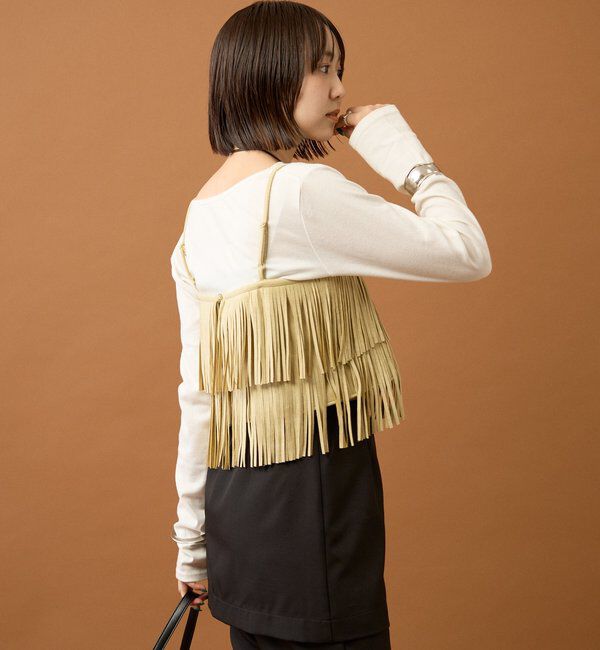  「フェイクスウェードフリンジビスチェ」|シャツ・ブラウス|