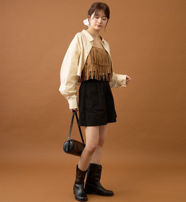  「フェイクスウェードフリンジビスチェ」|シャツ・ブラウス|