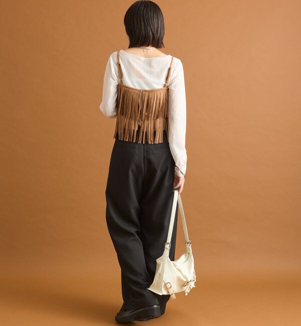  「フェイクスウェードフリンジビスチェ」|シャツ・ブラウス|