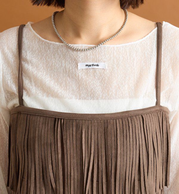  「フェイクスウェードフリンジビスチェ」|シャツ・ブラウス|