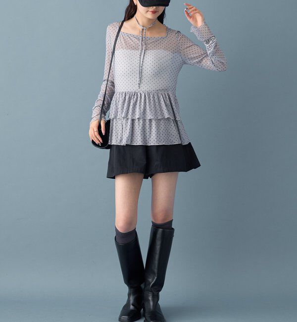  「ドットティアードプルオーバー」|Tシャツ・カットソー|