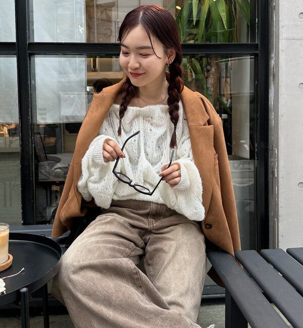  「ウェーブシアーホイップニット」|ニット・セーター|