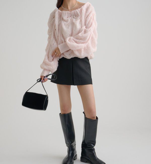  「ウェーブシアーホイップニット」|ニット・セーター|