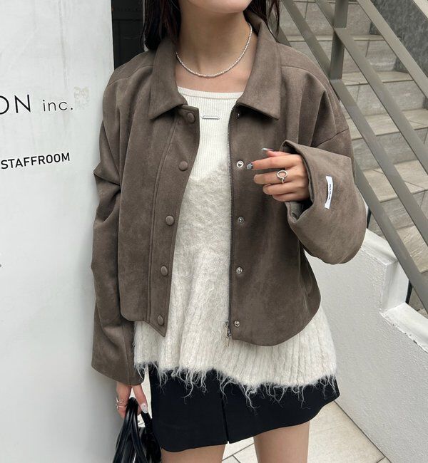  「フェイクスウェードショートブルゾン」|その他|