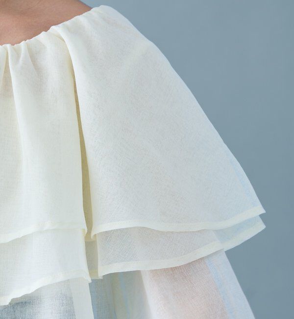  「シアーフリル長袖ブラウス」|シャツ・ブラウス|