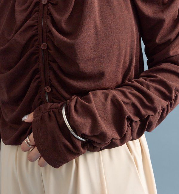  「スクエアネック シャーリングカーディガン」|Tシャツ・カットソー|