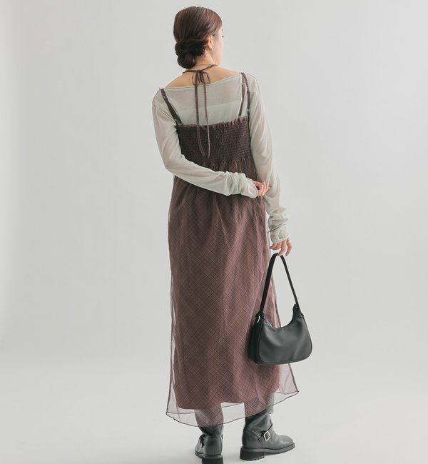  「シアーチェックキャミワンピース」|ワンピース|