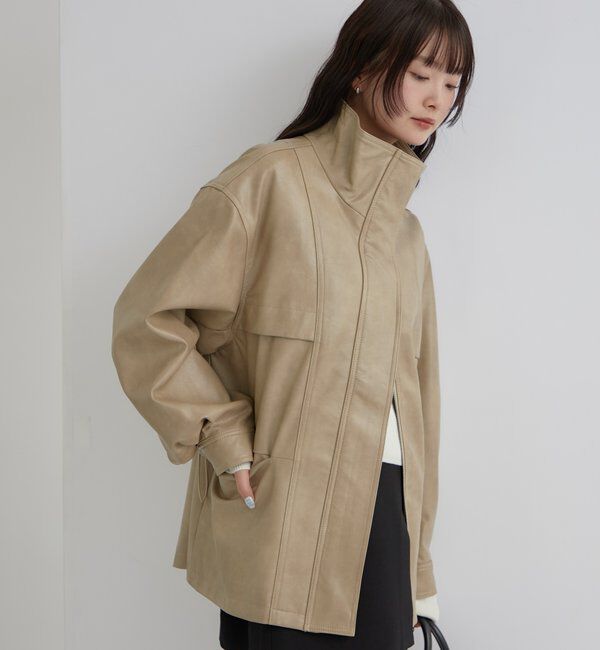  「ドロストフェイクレザーブルゾン」|ブルゾン・スタジャン|