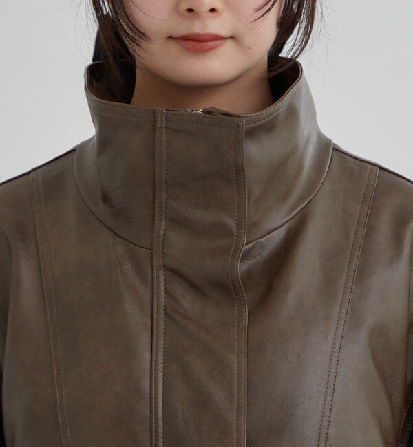  「ドロストフェイクレザーブルゾン」|ブルゾン・スタジャン|