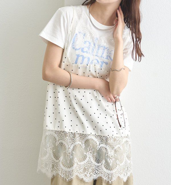  「レースサテンキャミソール」|シャツ・ブラウス|