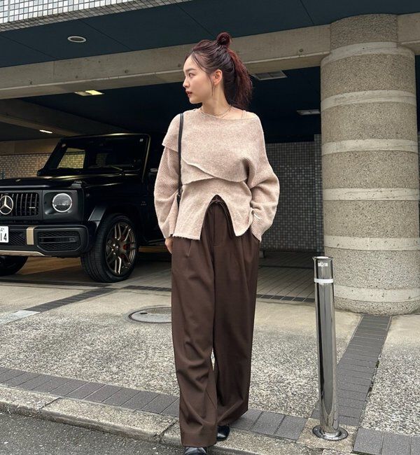  「クロスニットスリットキャミSET」|ニット・セーター|