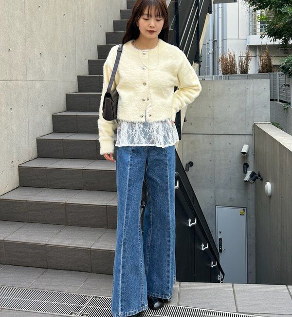  「ミンクライクジャケットカーディガン」|カーディガン|