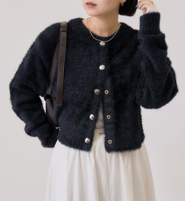  「ミンクライクジャケットカーディガン」|カーディガン|