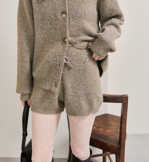  「プレート付きニットパンツ」|チノ|