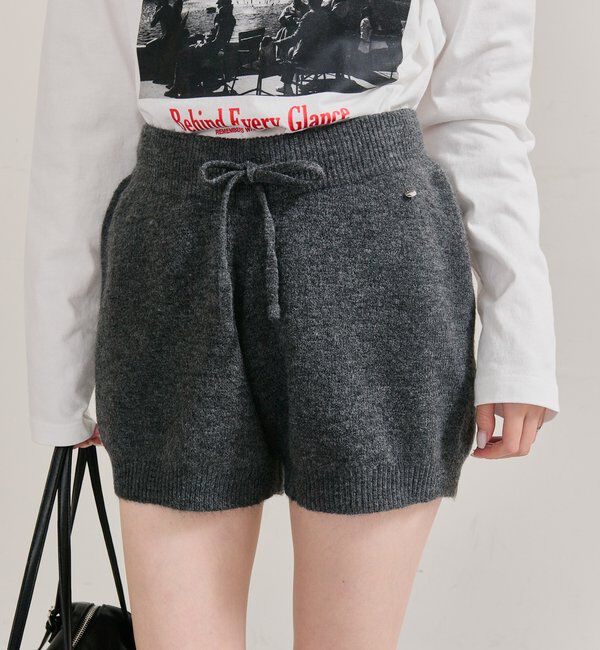  「プレート付きニットパンツ」|チノ|