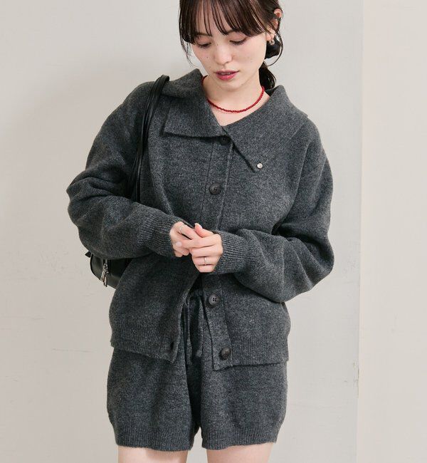  「プレート付きニットパンツ」|チノ|