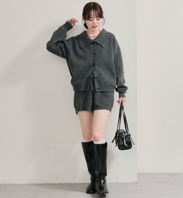  「プレート付きニットパンツ」|チノ|