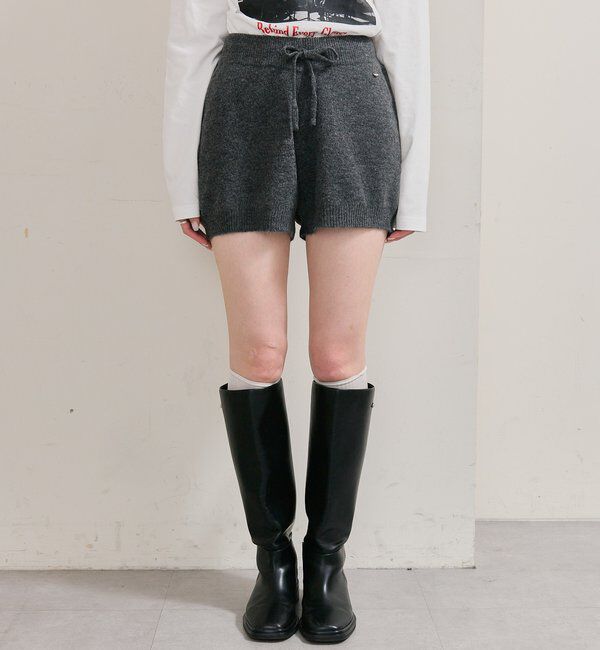  「プレート付きニットパンツ」|チノ|