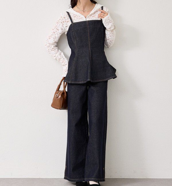 「ペプラムデニムビスチェ」|シャツ・ブラウス|