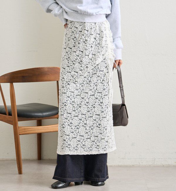  「レースミドル スカート」|スカート|