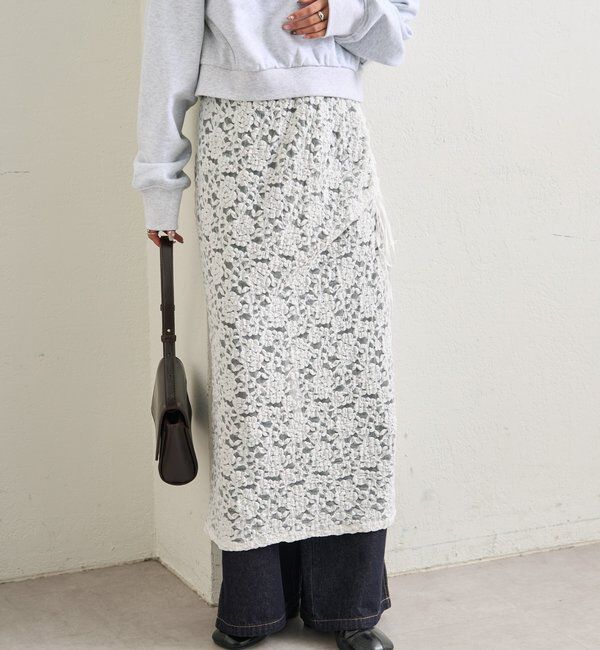  「レースミドル スカート」|スカート|