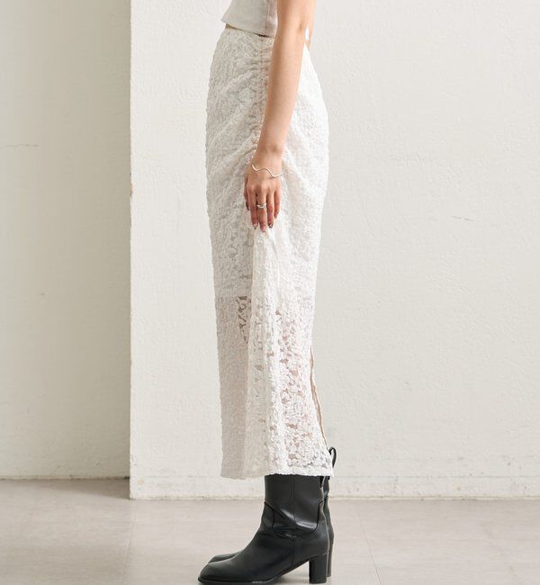  「レースミドル スカート」|スカート|
