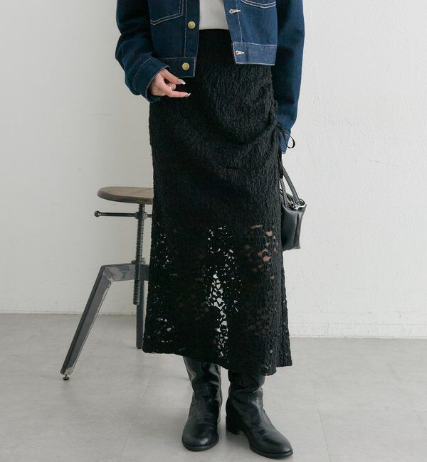  「レースミドル スカート」|スカート|