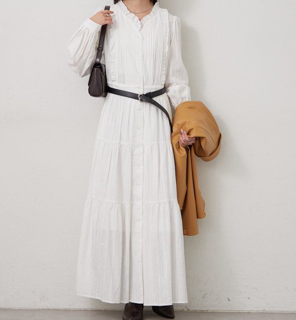  「コットンフリルワンピース」|ワンピース|