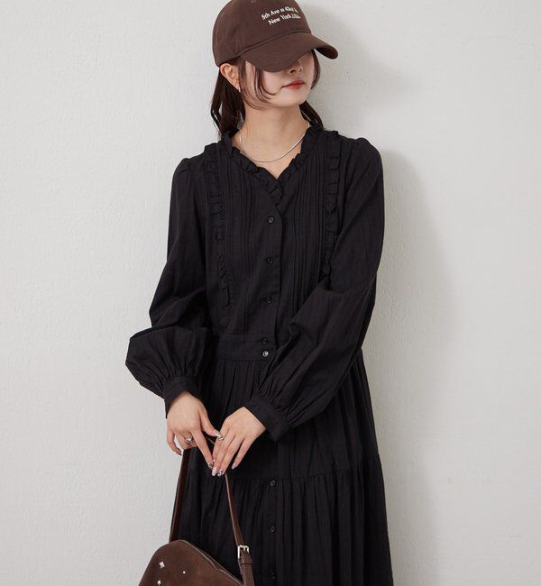  「コットンフリルワンピース」|ワンピース|