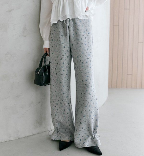  「裾ドロストスウェットパンツ」|チノ|