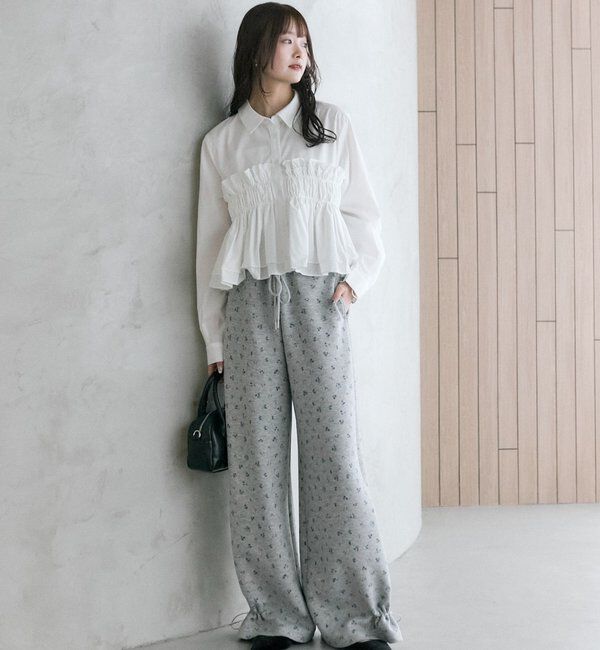  「裾ドロストスウェットパンツ」|チノ|