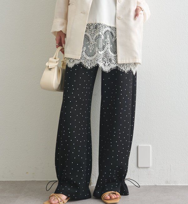  「裾ドロストスウェットパンツ」|チノ|