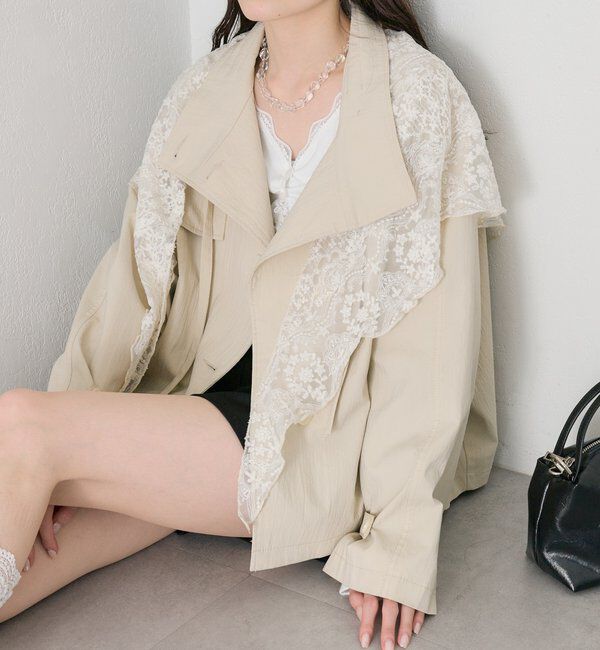  「スタンドカラーショートトレンチ」|トレンチコート|