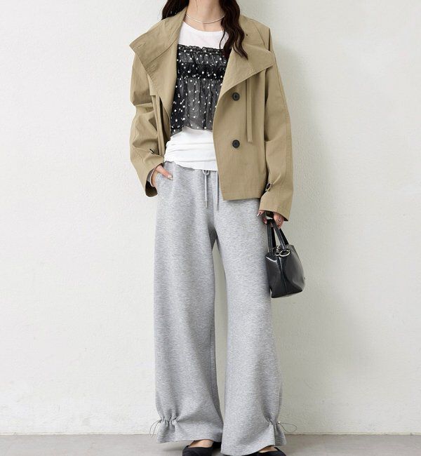  「スタンドカラーショートトレンチ」|トレンチコート|