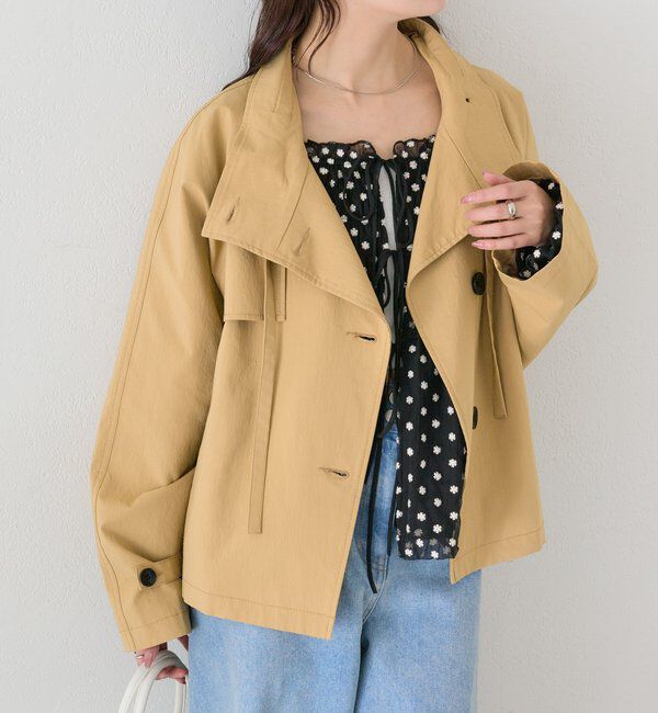  「スタンドカラーショートトレンチ」|トレンチコート|