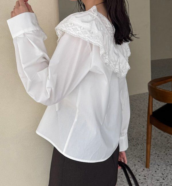  「【@lily.s_y企画】Vフリルシェイプブラウス」|シャツ・ブラウス|