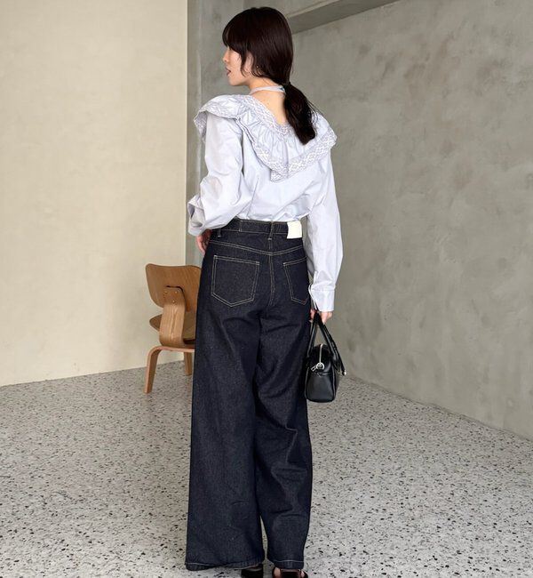  「【@lily.s_y企画】Vフリルシェイプブラウス」|シャツ・ブラウス|