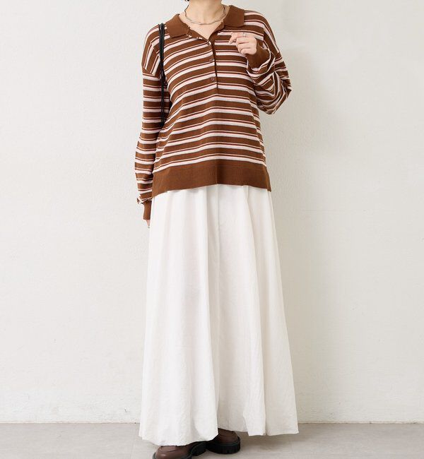  「マルチボーダーポロニット」|ニット・セーター|