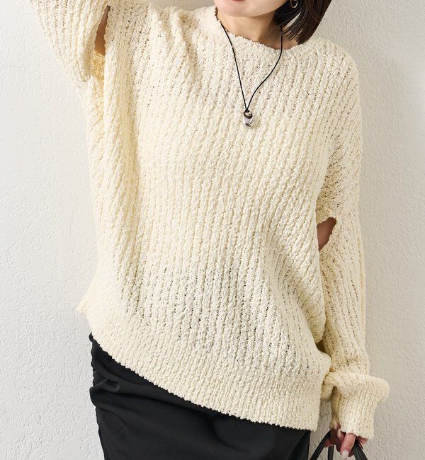  「スラブヤーンスリットニット」|ニット・セーター|