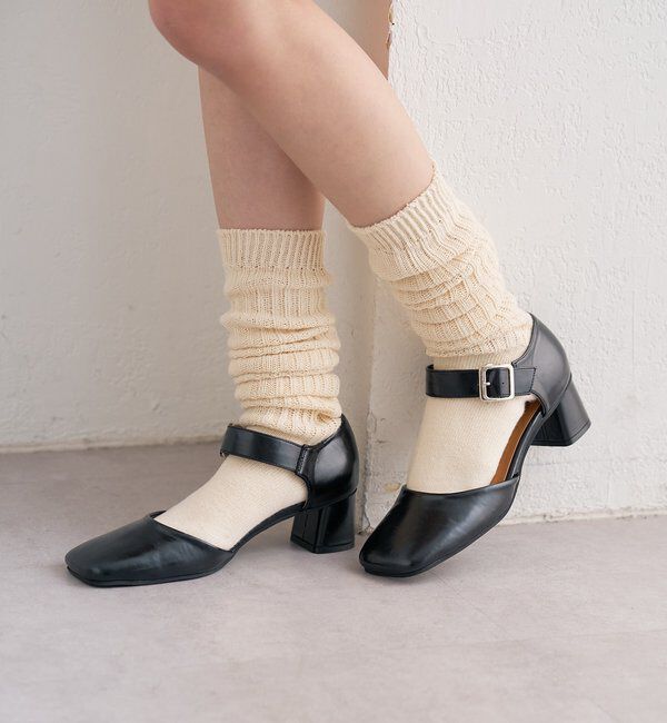  「バックルスクエアパンプス」|パンプス|