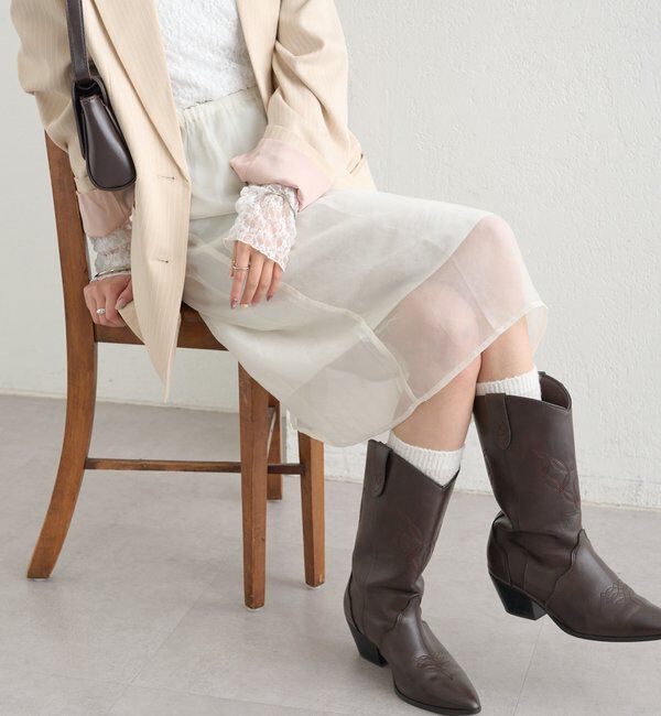  「シアーミドルスカート」|スカート|