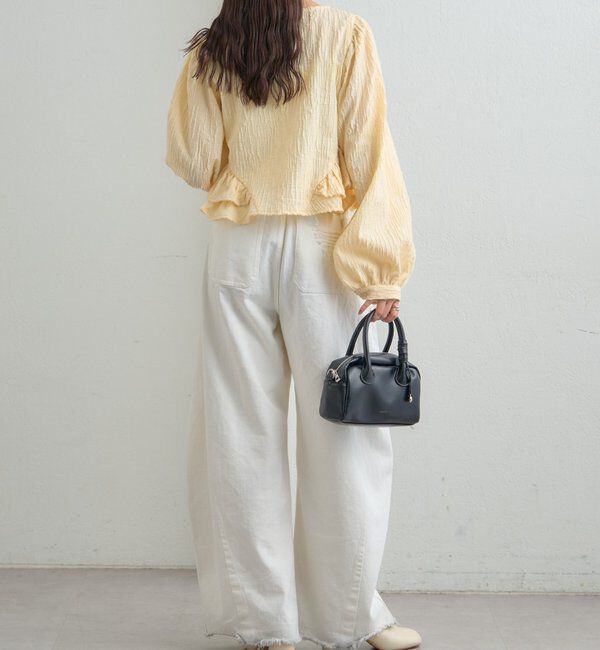  「ジャガード裾フリルブラウス」|シャツ・ブラウス|