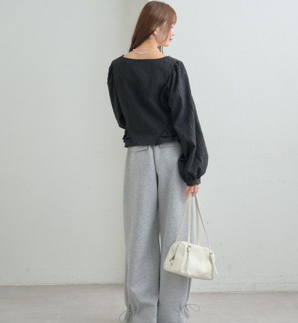  「ジャガード裾フリルブラウス」|シャツ・ブラウス|