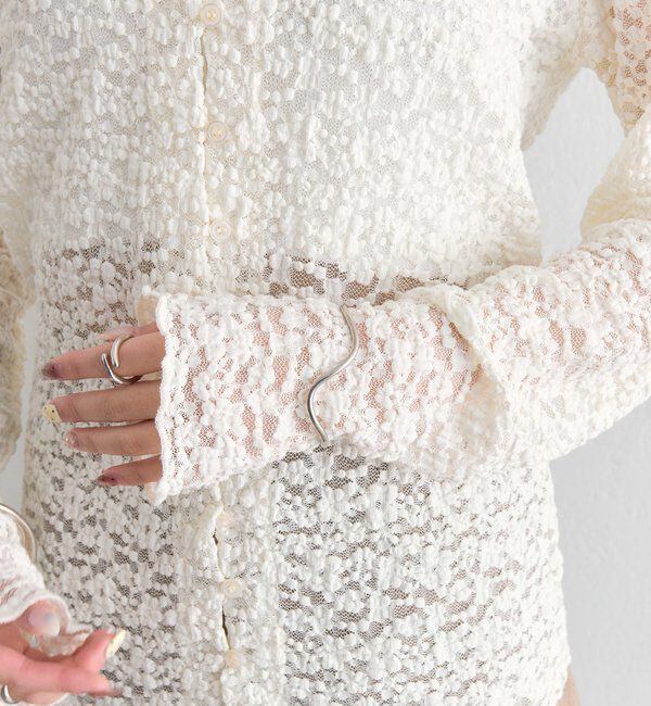  「フラワーカットレースカーディガン」|Tシャツ・カットソー|