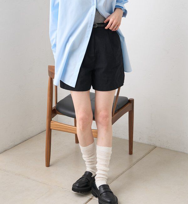  「ベルト付きタックキュロット」|キュロット|